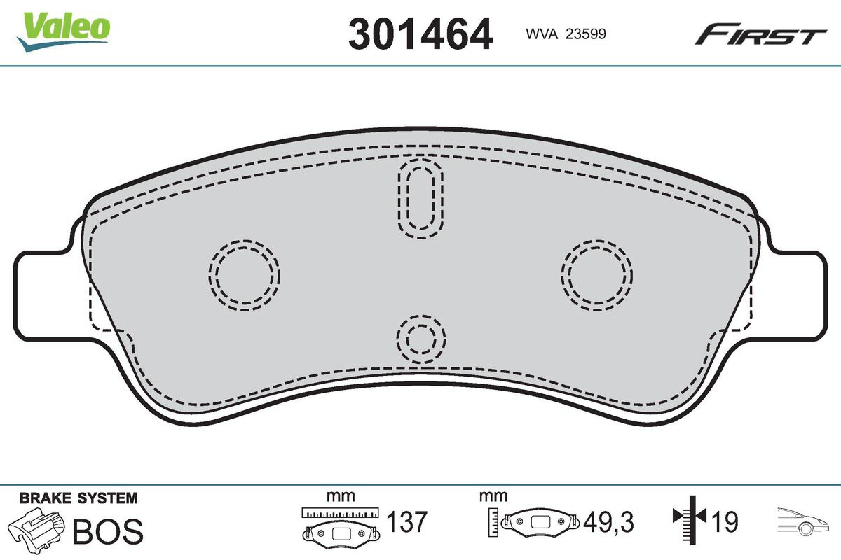 Set placute frana,frana disc 301464 VALEO
